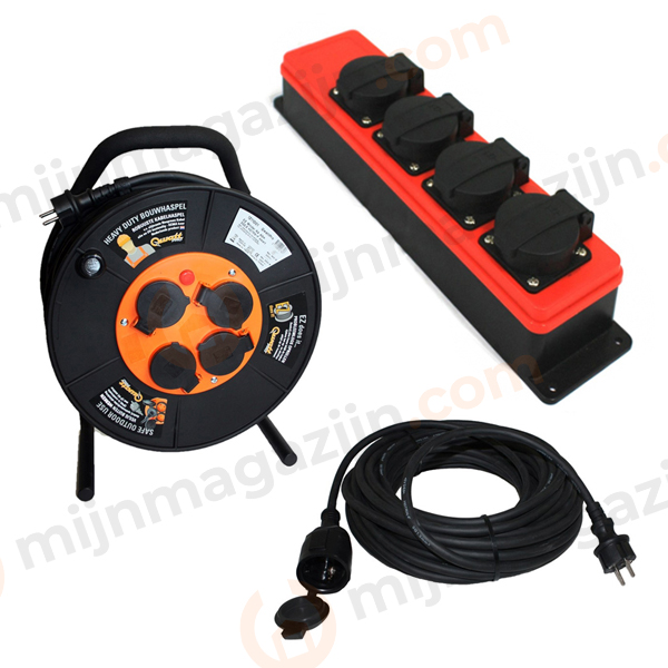 Haspels, verlengsnoeren en verdeeldozen